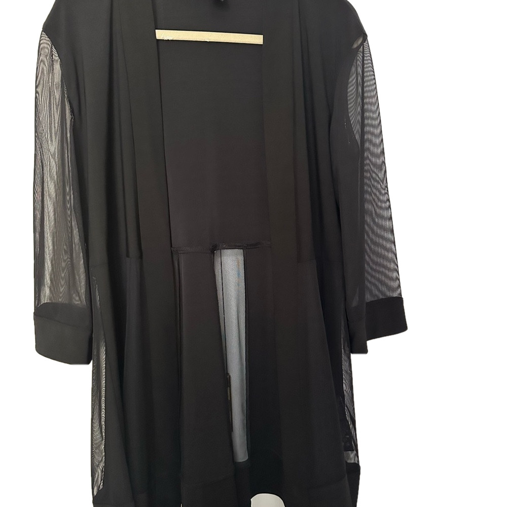 R&M Elegant Partially Sheer Open Front Jacket - image 1